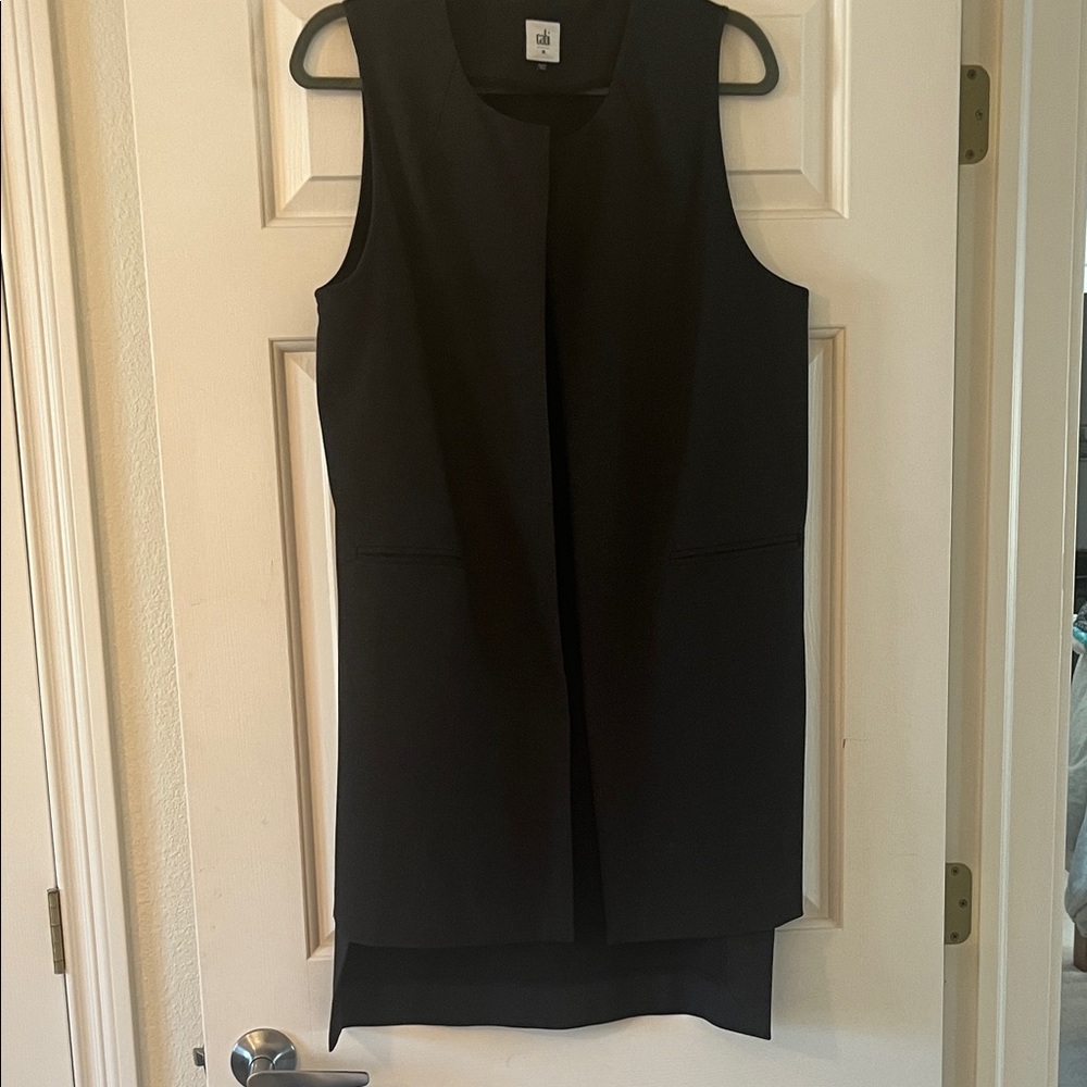 CAbi Charcoal Gray high low Vest, size M